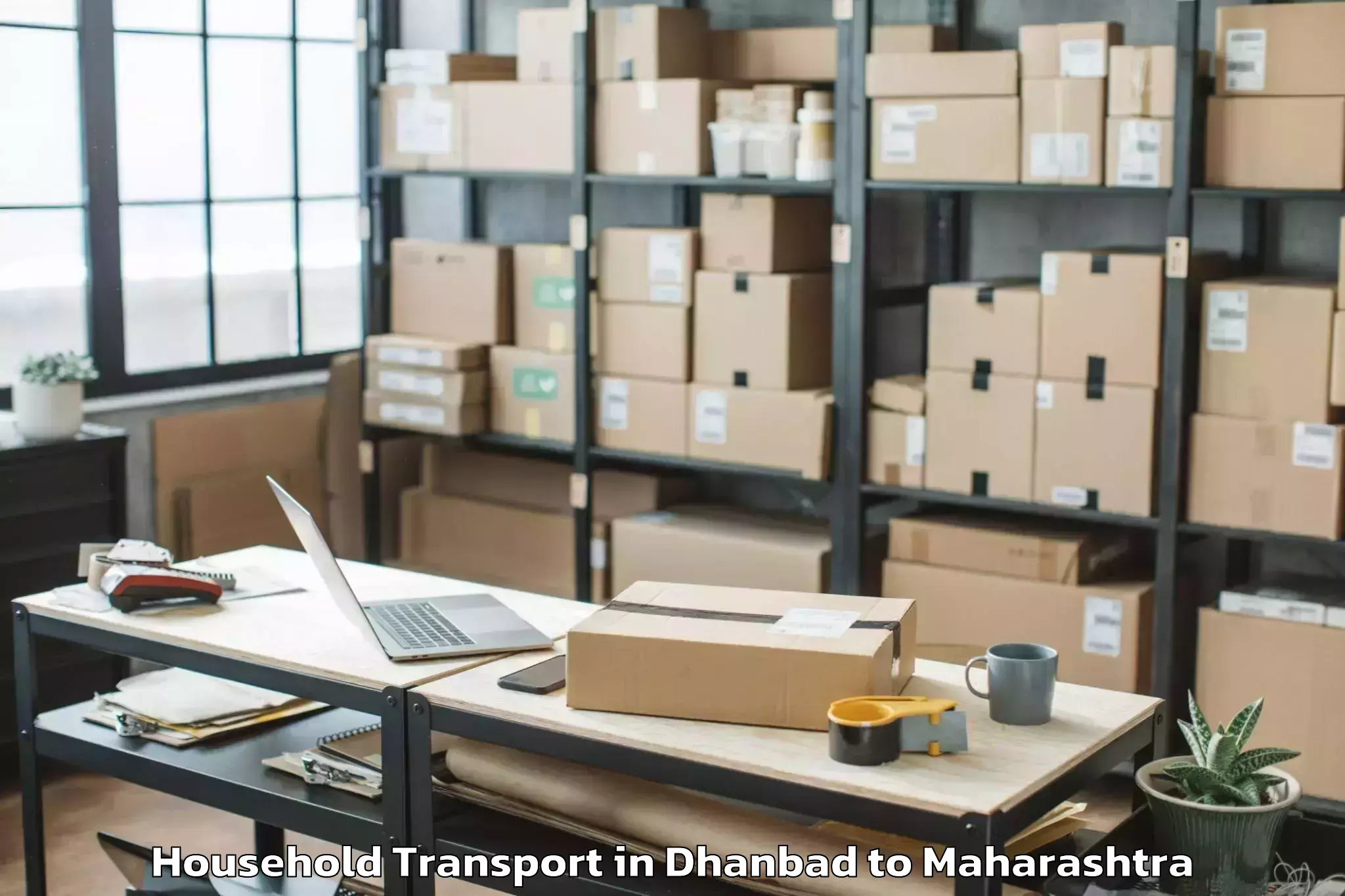 Top Dhanbad to Risod Household Transport Available